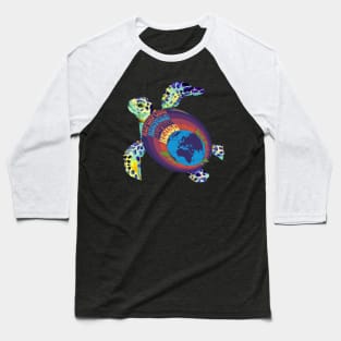 Earth Day Turtle Baseball T-Shirt